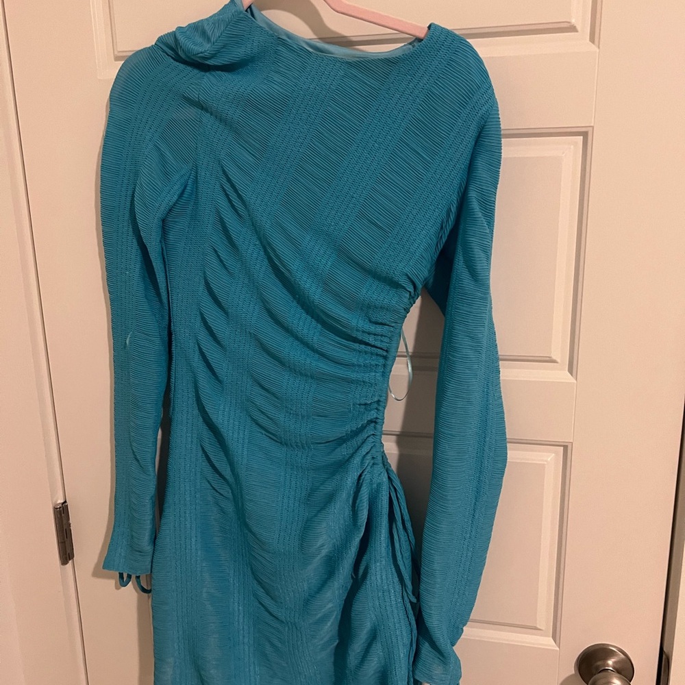 Revolve super down blue dress